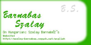 barnabas szalay business card